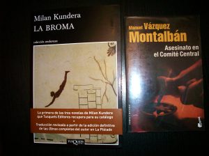 Libros de Kundera y de Vázquez Montalbán